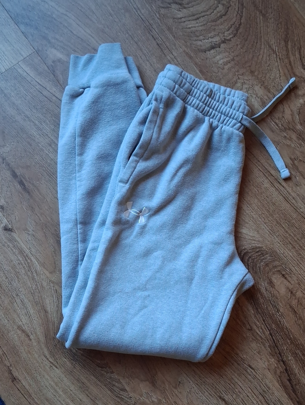 Under Armour Youth Light Gray Joggers with Logo